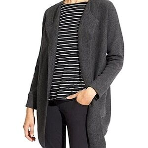 🩷ATHLETA CHILL CHASER MERINO WOOL LONG SLEEVE GRAY CARDIGAN SWEATER SIZE XS